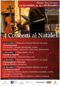 concerto musicale del duo cordaminazioni specializzato in chitarra classica, chitarra battente, mandolino, mandola, cuatro, charango e cavaquinho a palazzo san gervasio, in provincia di potenza, nella rassegna 4 concerti al natale organizzato da basilicata circuito musicale 2018