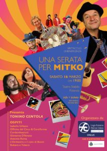 Spettacolo presso il teatro Stabile di Potenza (Basilicata) di Tonino Centola con: Cordaminazioni, Isabella Urbano, Officina Del Circo & Centiforme, Giovanna D'amato, Antonio Roma, L'orchestra e il coro di Boom, Bulsara e Telesca. 